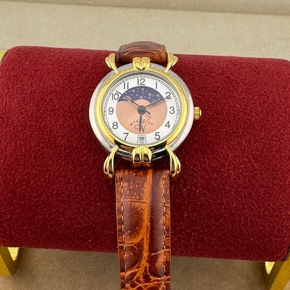 Vintage Like New Wrangler Moon Phase 2 Tone Watch Wear or to the Next Rodeo main image 4